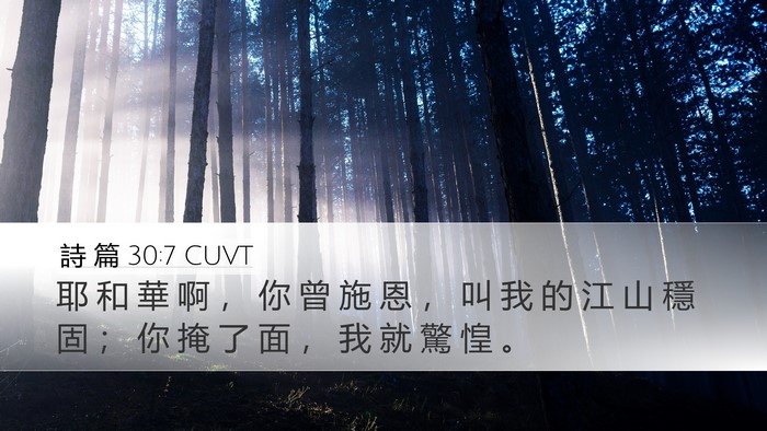 詩 篇 30:7 CUVT Bible Verse Image