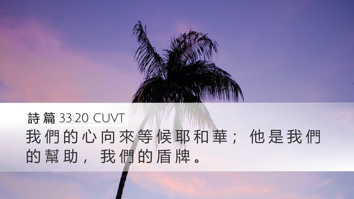 詩 篇 33:20 CUVT Bible Verse Image