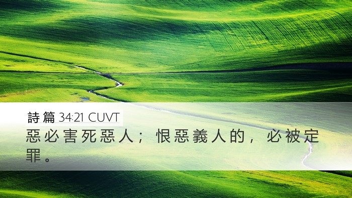 詩 篇 34:21 CUVT Bible Verse Image