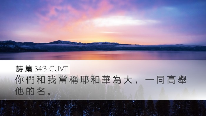 詩 篇 34:3 CUVT Bible Verse Image