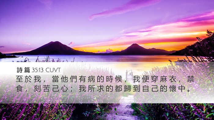 詩 篇 35:13 CUVT Bible Verse Image