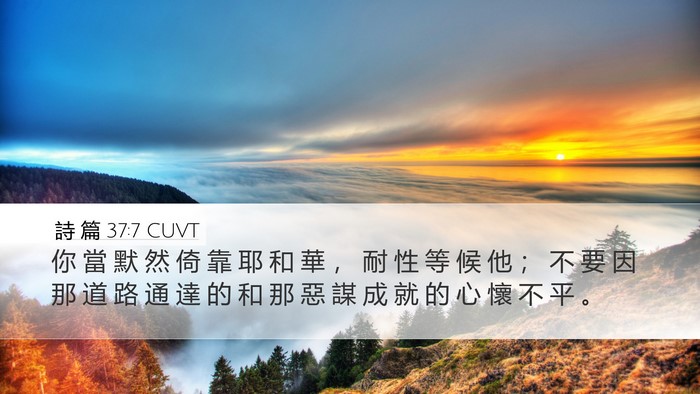 詩 篇 37:7 CUVT Bible Verse Image