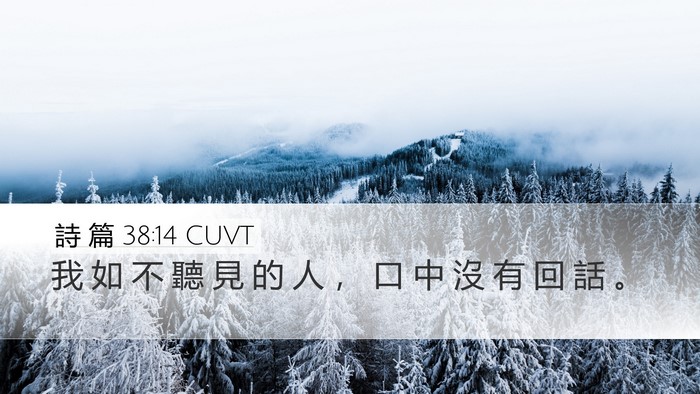 詩 篇 38:14 CUVT Desktop Wallpaper - 我 如 不 聽 見 的 人 ， 口 中 沒 有 - Desktop Bible Verse Wallpaper