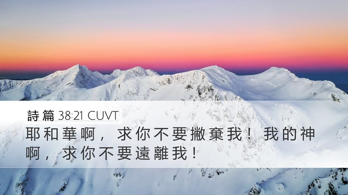 詩 篇 38:21 CUVT Desktop Wallpaper - 耶 和 華 啊 ， 求 你 不 要 撇 棄 我 - Desktop Bible Verse Wallpaper
