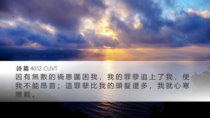 詩 篇 40:12 CUVT Bible Verse Image