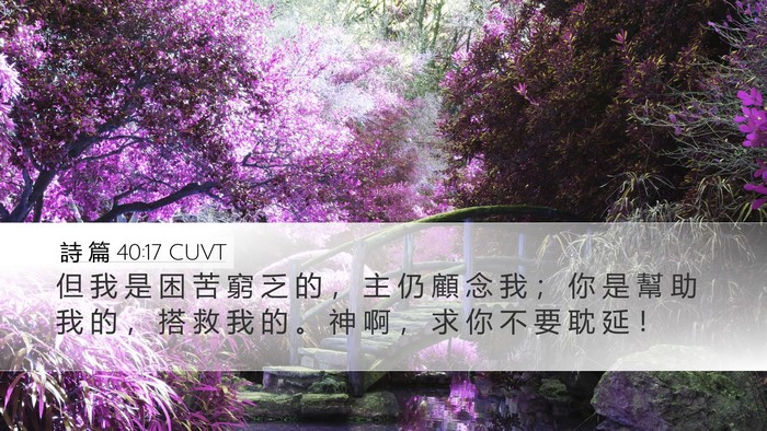 詩 篇 40:17 CUVT Bible Verse Image