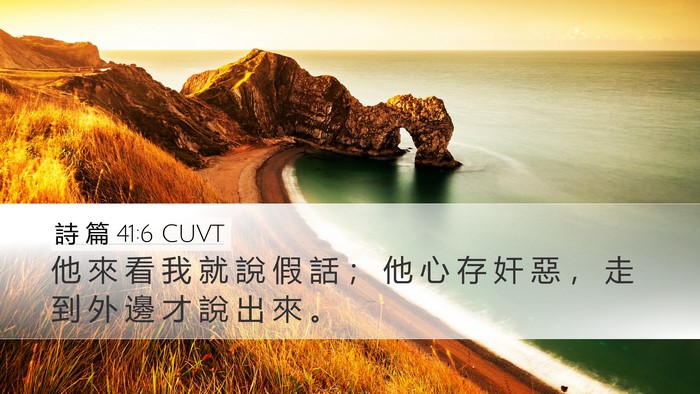 詩 篇 41:6 CUVT Bible Verse Image