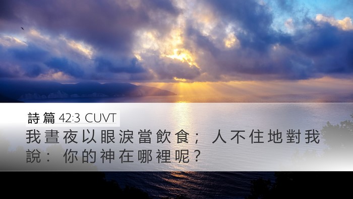 詩 篇 42:3 CUVT Bible Verse Image
