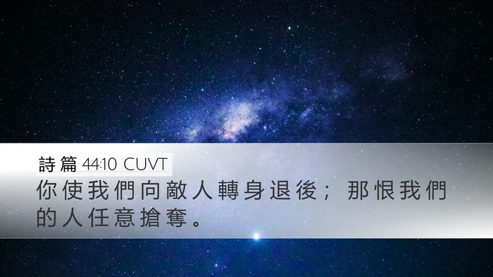 詩 篇 44:10 CUVT Bible Verse Image