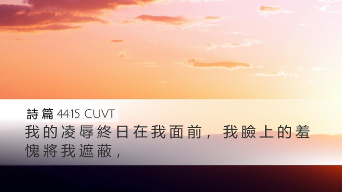 詩 篇 44:15 CUVT Bible Verse Image