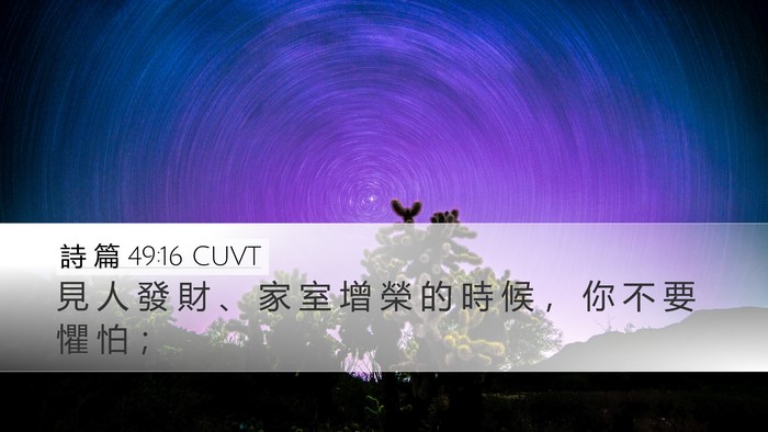 詩 篇 49:16 CUVT Desktop Wallpaper - 見 人 發 財 、 家 室 增 榮 的 時 候 - Desktop Bible Verse Wallpaper