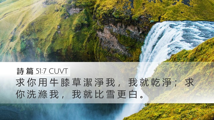 詩 篇 51:7 CUVT Bible Verse Image