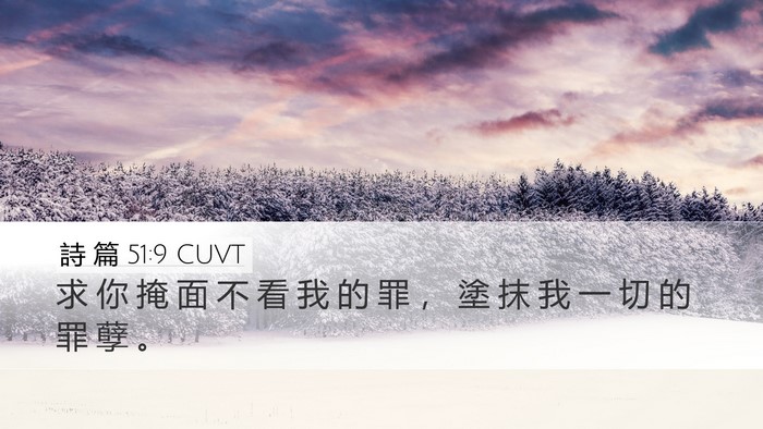詩 篇 51:9 CUVT Bible Verse Image