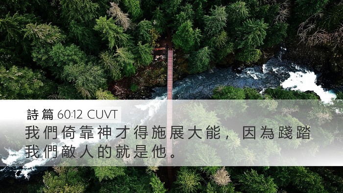 詩 篇 60:12 CUVT Bible Verse Image