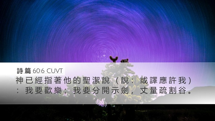 詩 篇 60:6 CUVT Bible Verse Image