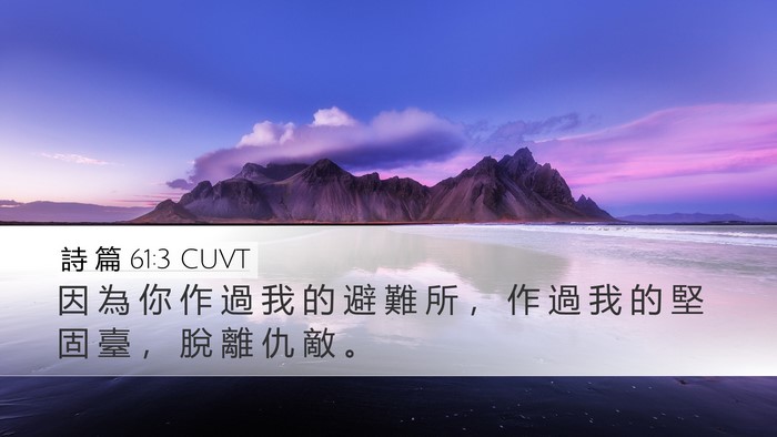 詩 篇 61:3 CUVT Bible Verse Image