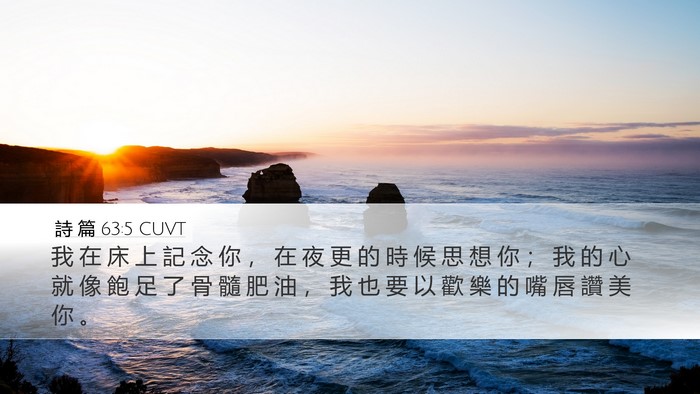 詩 篇 63:5 CUVT Bible Verse Image