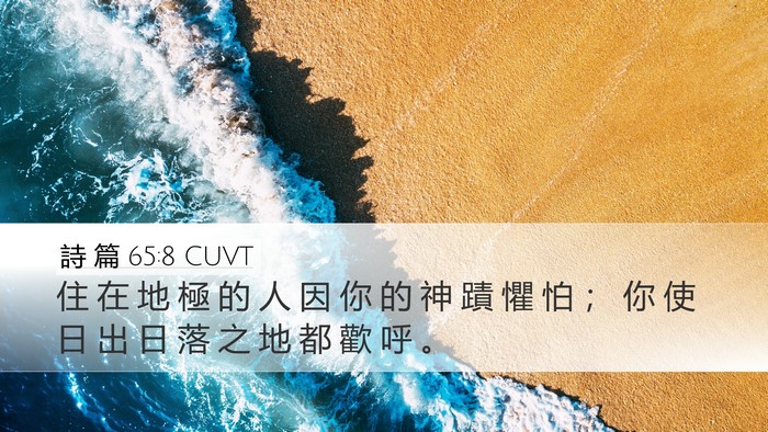 詩 篇 65:8 CUVT Desktop Wallpaper - 住 在 地 極 的 人 因 你 的 神 蹟 懼 - Desktop Bible Verse Wallpaper