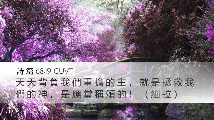 詩 篇 68:19 CUVT Bible Verse Image