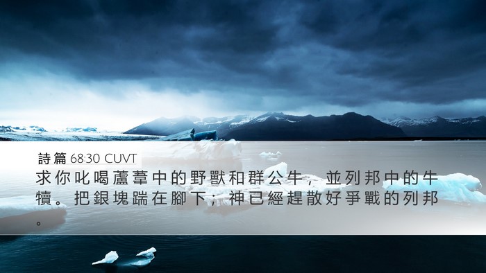 詩 篇 68:30 CUVT Bible Verse Image