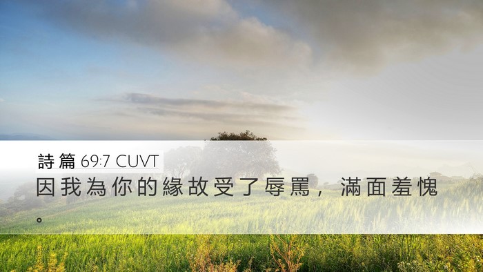 詩 篇 69:7 CUVT Bible Verse Image