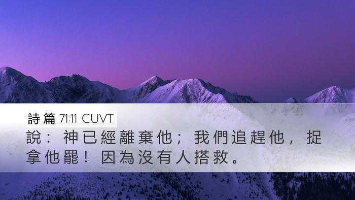 詩 篇 71:11 CUVT Bible Verse Image