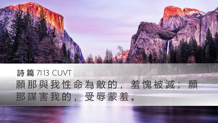 詩 篇 71:13 CUVT Bible Verse Image