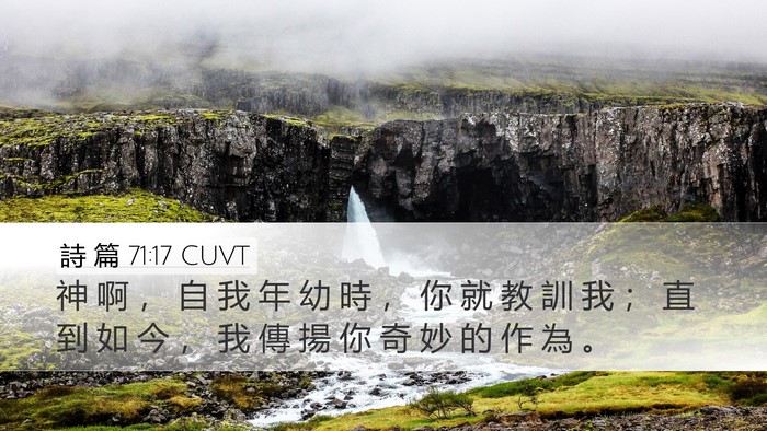 詩 篇 71:17 CUVT Bible Verse Image