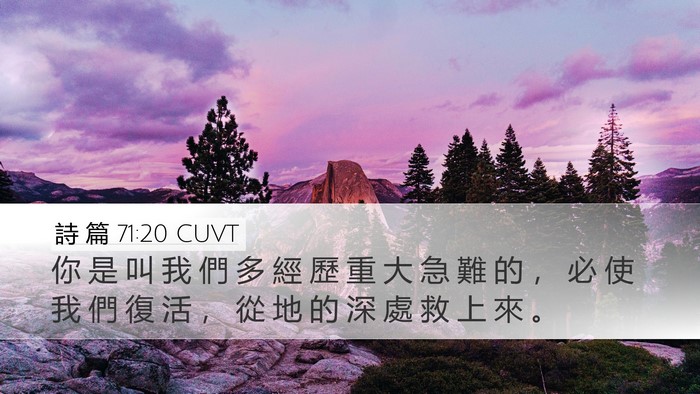 詩 篇 71:20 CUVT Bible Verse Image