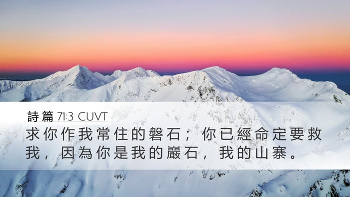詩 篇 71:3 CUVT Bible Verse Image