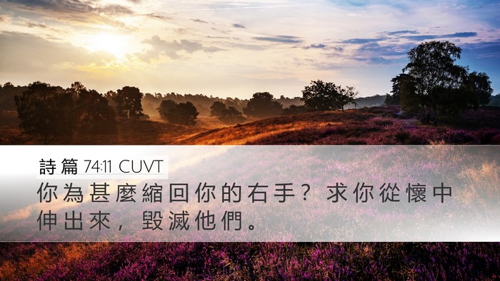 詩 篇 74:11 CUVT Bible Verse Image