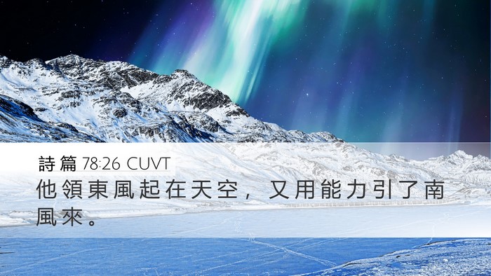 詩 篇 78:26 CUVT Bible Verse Image