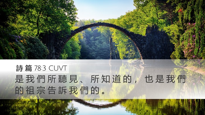 詩 篇 78:3 CUVT Bible Verse Image