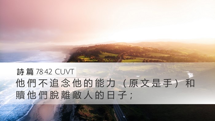 詩 篇 78:42 CUVT Bible Verse Image