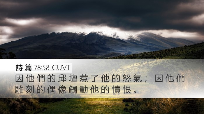 詩 篇 78:58 CUVT Bible Verse Image