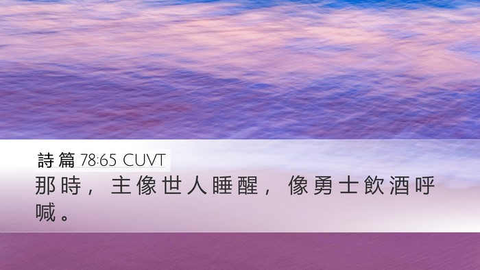 詩 篇 78:65 CUVT Bible Verse Image