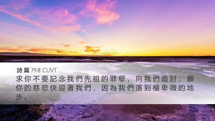 詩 篇 79:8 CUVT Bible Verse Image