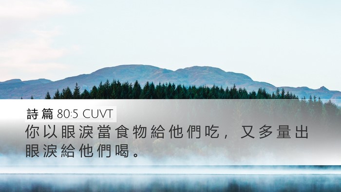 詩 篇 80:5 CUVT Bible Verse Image