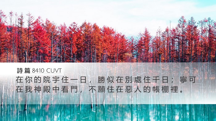 詩 篇 84:10 CUVT Bible Verse Image
