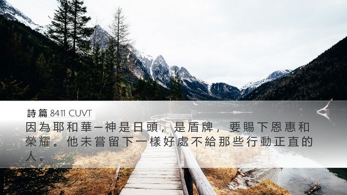 詩 篇 84:11 CUVT Bible Verse Image