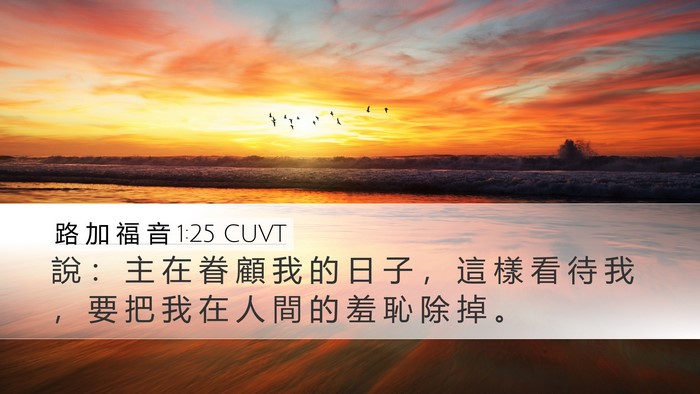 路 加 福 音 1:25 CUVT Desktop Wallpaper - 說 ： 主 在 眷 顧 我 的 日 子 ， 這 - Desktop Bible Verse Wallpaper