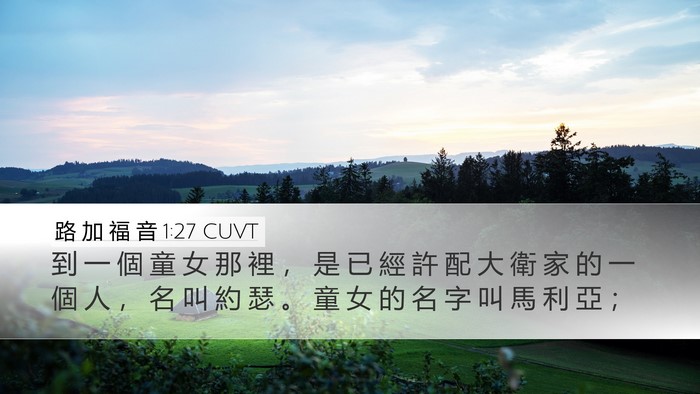 路 加 福 音 1:27 CUVT Bible Verse Image
