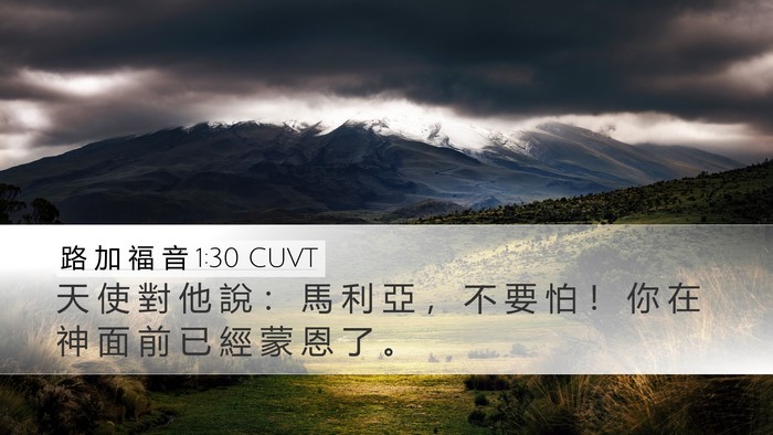 路 加 福 音 1:30 CUVT Bible Verse Image