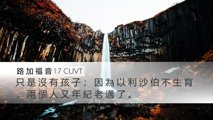路 加 福 音 1:7 CUVT Bible Verse Image