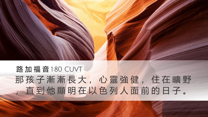 路 加 福 音 1:80 CUVT Bible Verse Image