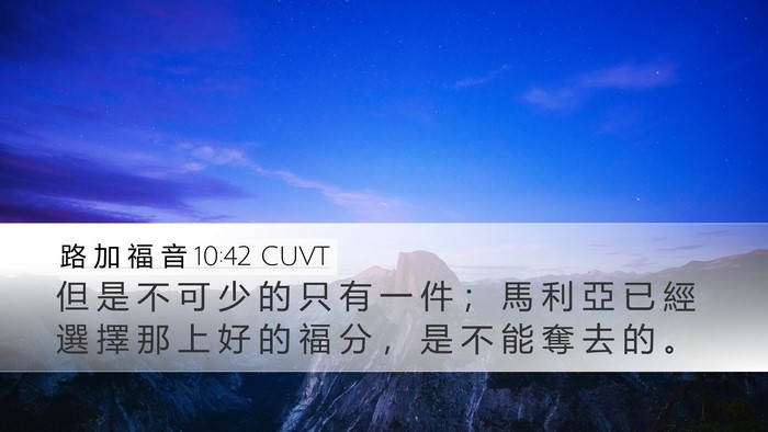路 加 福 音 10:42 CUVT Bible Verse Image