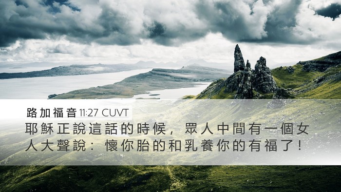 路 加 福 音 11:27 CUVT Bible Verse Image