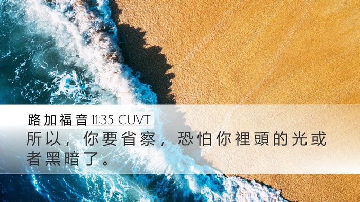 路 加 福 音 11:35 CUVT Bible Verse Image