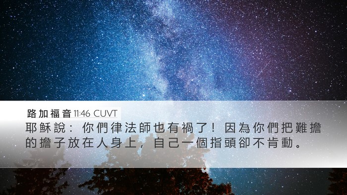 路 加 福 音 11:46 CUVT Bible Verse Image