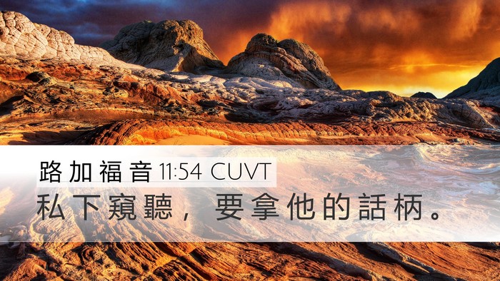 路 加 福 音 11:54 CUVT Bible Verse Image